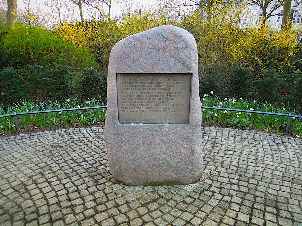 Gedenkstein für polnische Juden aus Altona
