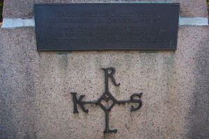 Inschrift am Kaiser Karl der Große-Denkmal