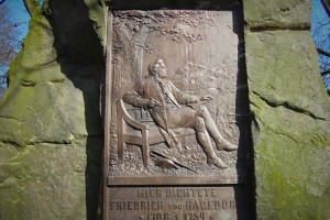 Detail der Gedenktafel für Friedrich von Hagedorn