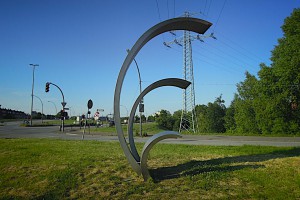 Sturmflutopfer-Denkmal in Wilhelmsburg von der Seite