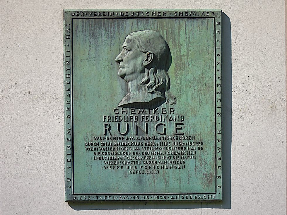 Gedenktafel für den Chemiker Friedlieb Ferdinand Runge